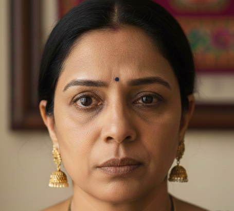 Droopy eyelid affecting vision and appearance.