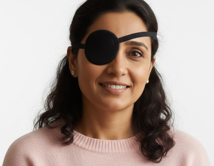 Eye patching for temporary relief from double vision